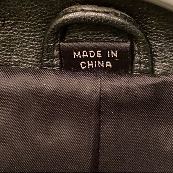 ALFANI Men Black Positano Macy’s Soft Leather Blazer Jacket Size L44 - Picture 10 of 10